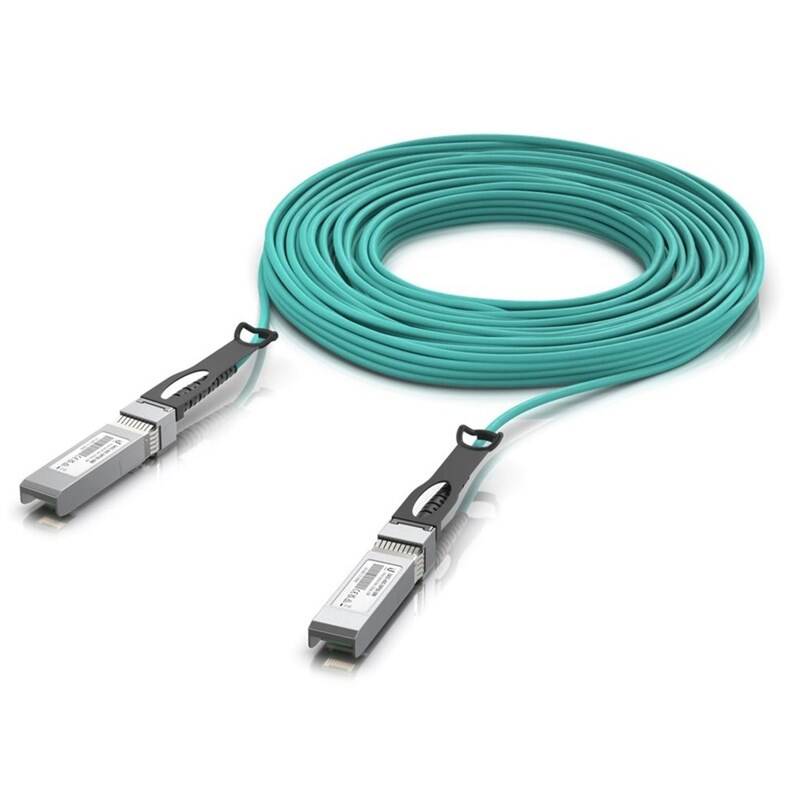 Product detail of Ubiquiti Patch optický, AOC, SFP+/SFP+, 10Gbps, průměr 3mm, 5m (UACC-AOC-SFP10-5M) tyrkysový