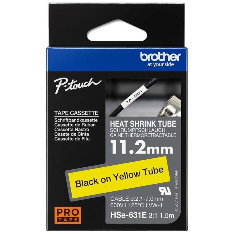 Product detail of Brother HSE-631E černá na žluté, 11,2 mm (HSE631E)