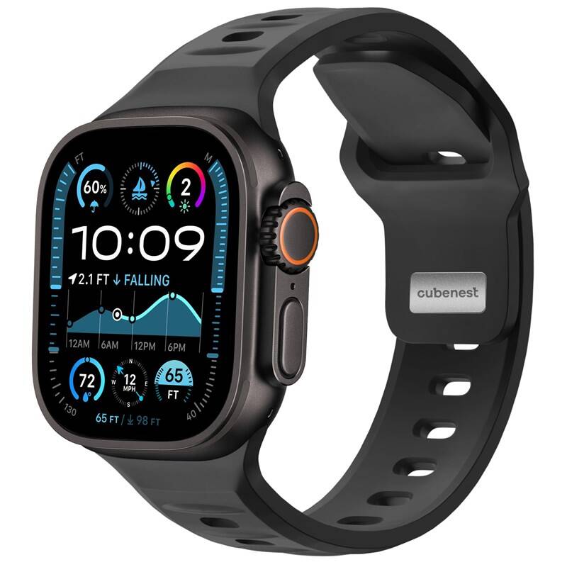Product detail of CubeNest Premium Silikon Sport na Apple Watch 42/44/45/Ultra 49 mm (B01R001LBK) černý