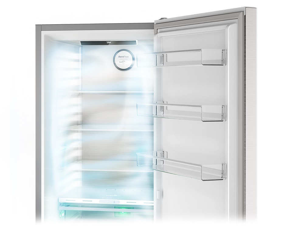 Chladnička kombinovaná Beko BCNE400E50SHN, NoFrost vestavná, Aeroflow