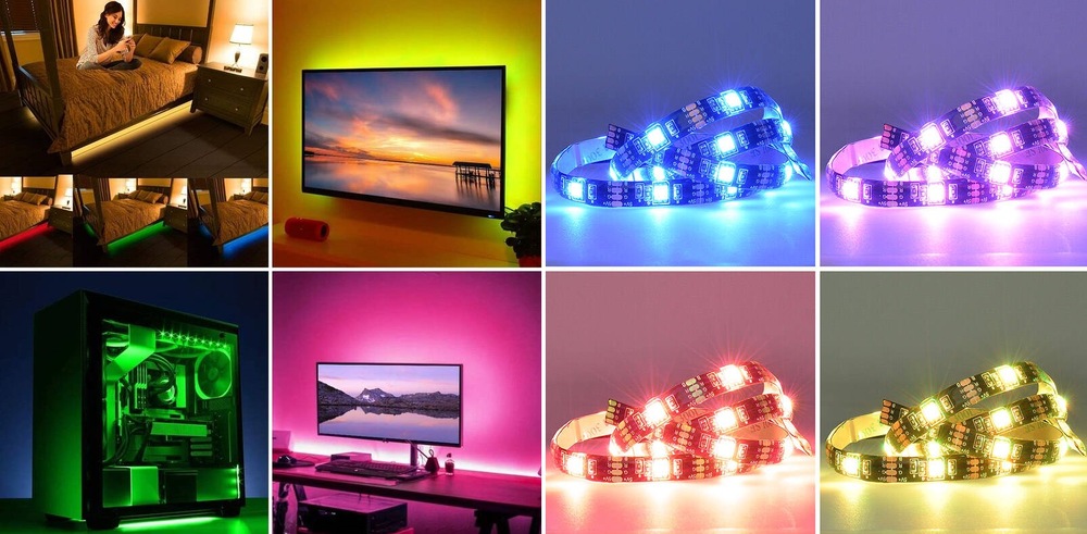 LED pásek Solight WIFI smart RGB pásek pro TV, 4x50cm, USB (WM58)