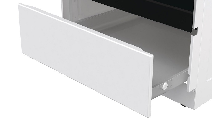 Sporák Gorenje GKS5C75WF, bílá, úložná zásuvka
