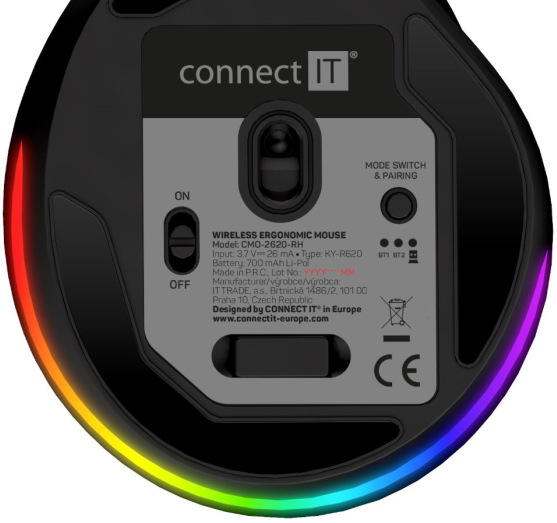 Connect IT FOR HEALTH Cloudy, černá