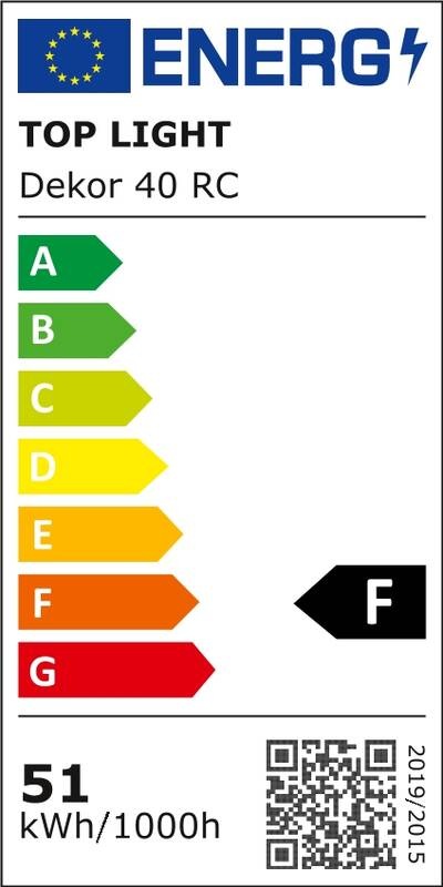 Stropní svítidlo Top Light Dekor 40C RC - černé