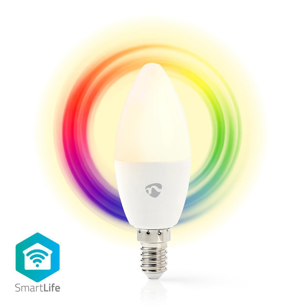 LED Nedis svíčka, WI-Fi, 4,5 W, 350 lm, E14, studená bílá/teplá bílá