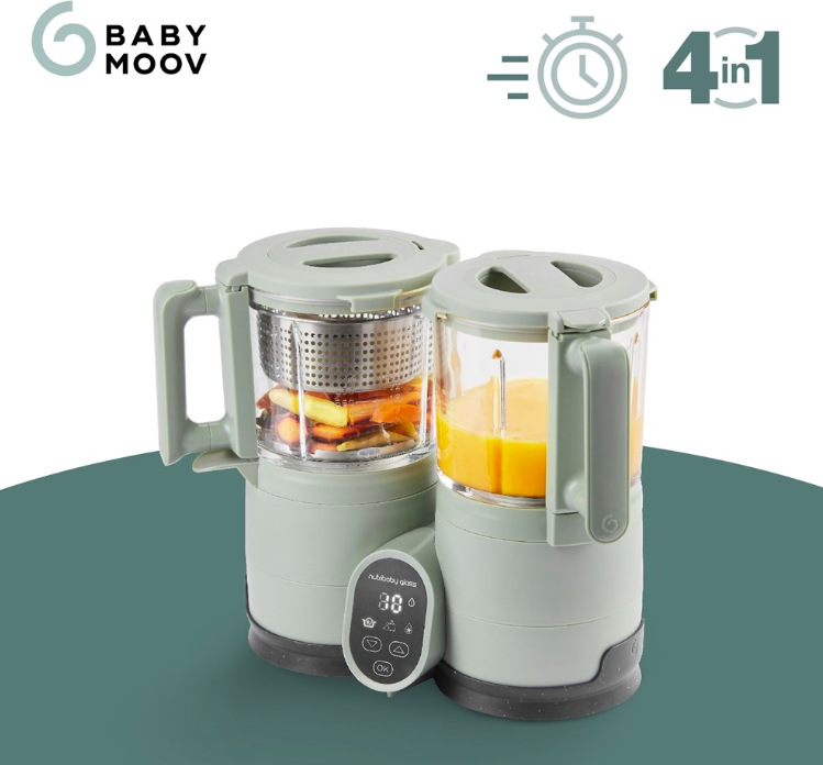 Multifunkční přístroj Babymoov Nutribaby Glass Celadon Green