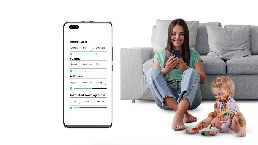 Pračka se sušičkou Hisense WD5S1045BB, černá, Speciální programy v aplikaci ConnectLife