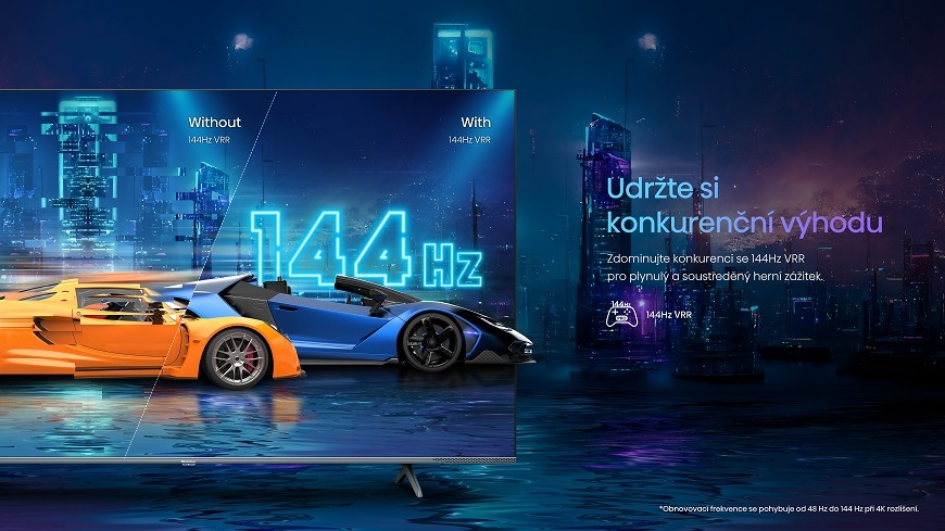 Televize Hisense 55E7KQ PRO, 144 Hz