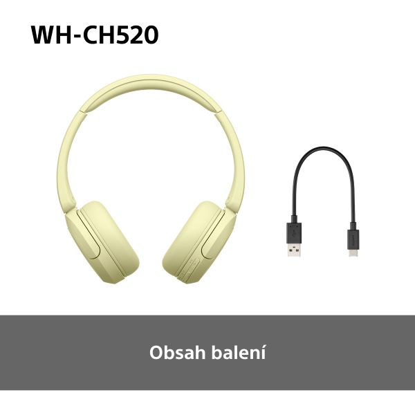 Sluchátka Sony WH-CH520 - žlutá