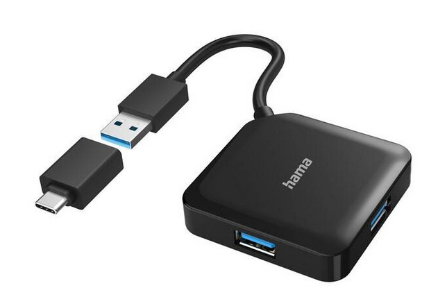 USB,USB-C/4x USB 3.2 Gen 1 (200116) černý