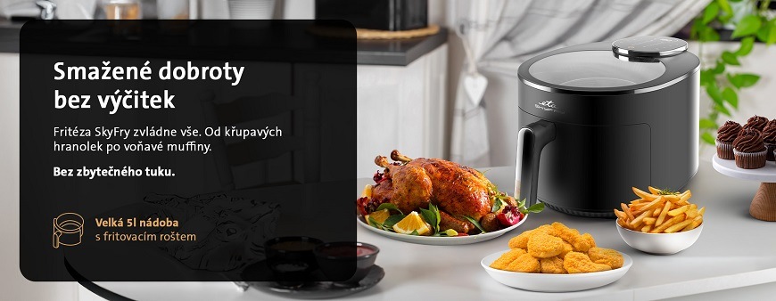 Horkovzdušná fritéza ETA Skyfry, černá