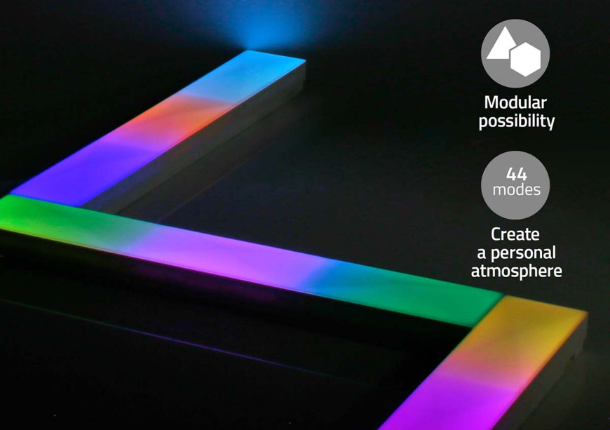 Nedis SmartLife LED lišty, Wi-Fi, RGB (WIFILW06RGB), bílá