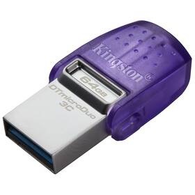 USB Flash Kingston DataTraveler microDuo 3C 64GB (DTDUO3CG3/64GB) fialový