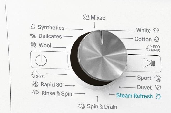 Pračka Whirlpool FFB 8258 BV EE, bílá, ovládací knoflík