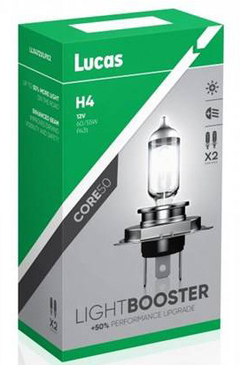 Autožárovka Lucas LightBooster H4 12V 60/55W +50% 2ks