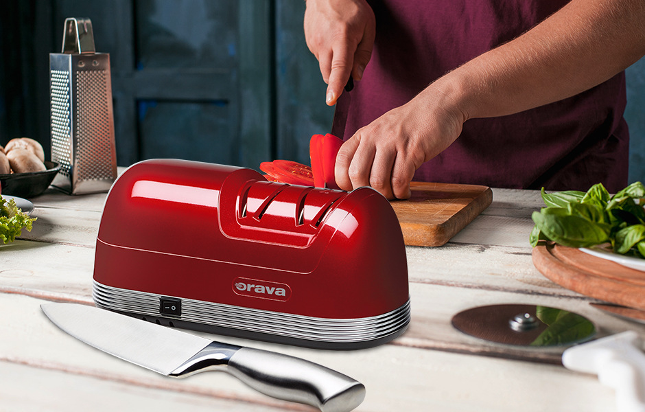 Elektrický brousek Orava BN-45 R, červený