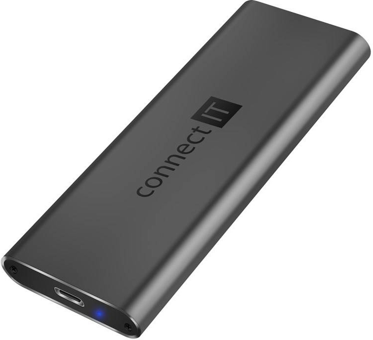 ConnectIT AluSafe externí box pro SSD disky M.2 NVMe, 10 Gbps, USB-C 