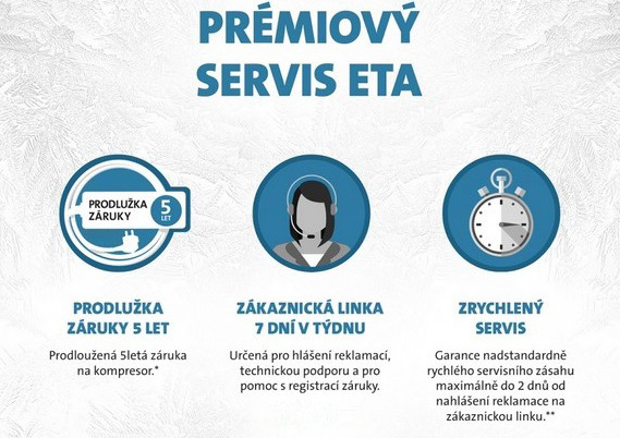 Lednice ETA336290010CN, prodlužka záruky