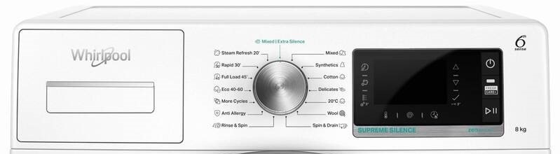 Pračka Whirlpool Supreme Silence W6X W845WB EE, bílá