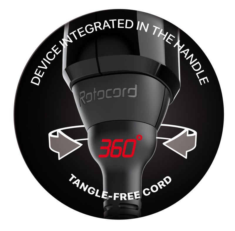 Fén Valera MatrixCare AI NightBlack, otočný kabel Rotocord
