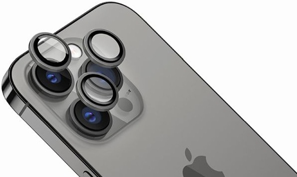 FIXED Camera Glass na Apple iPhone 15 Pro/15 Pro Max, šedá