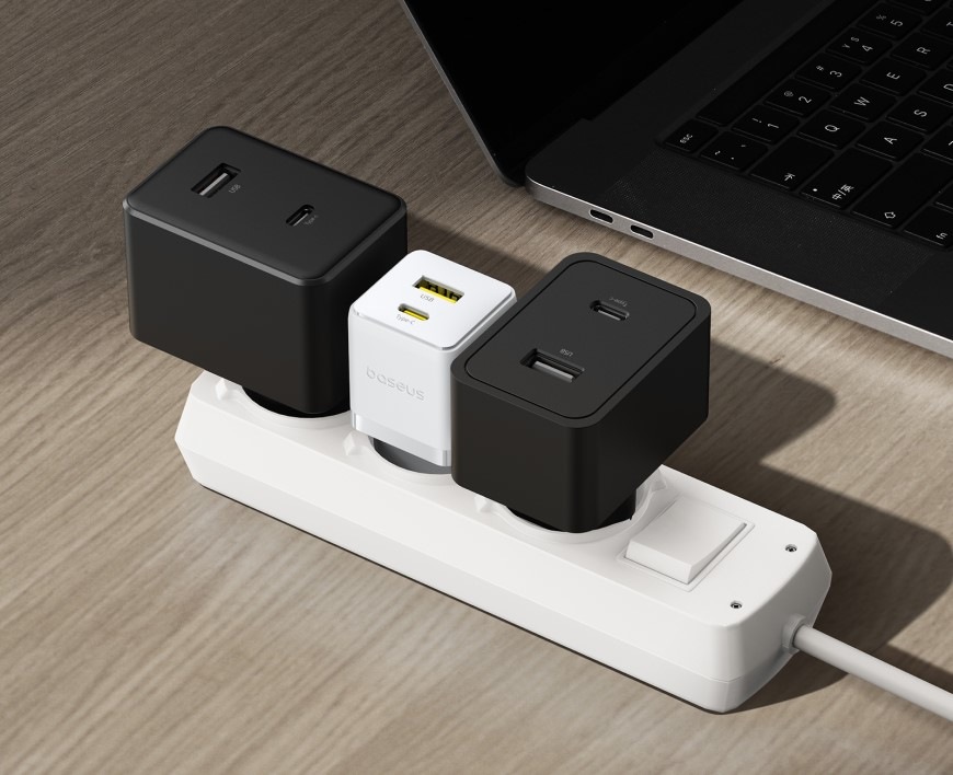 Nabíječka do sítě Baseus Palm 30W 1xUSB-A 1xUSB-C PD QC 3.0 - bílá