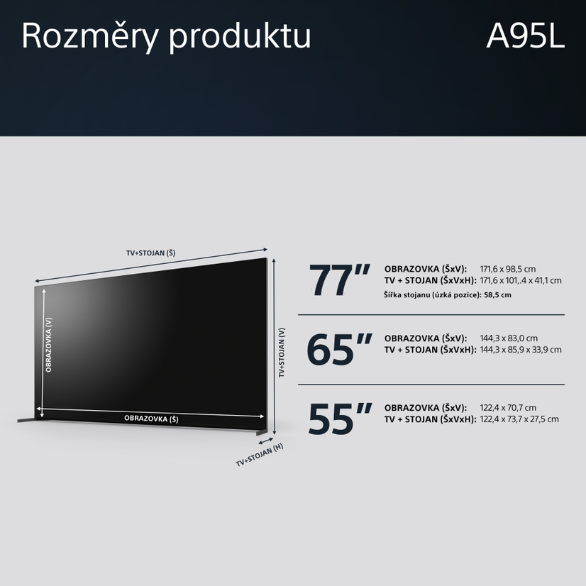 Televize Sony Bravia, SONXR77A95L