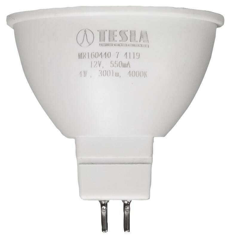Žárovka LED Tesla GU5,3 MR16, 4W, denní bílá