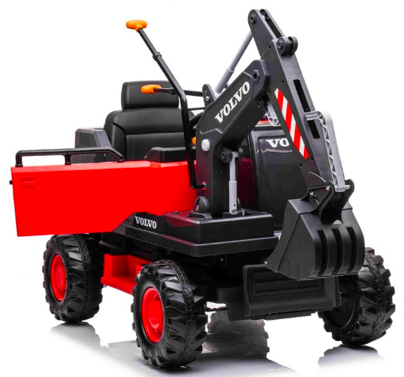 Elektrický bagr Beneo Volvo Excavator 12V červený