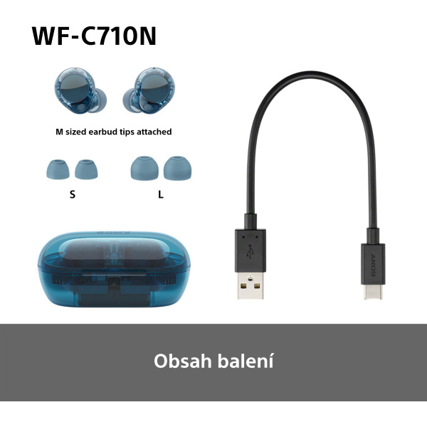 Sluchátka Sony WF-C710N Noise Cancelling - modrá