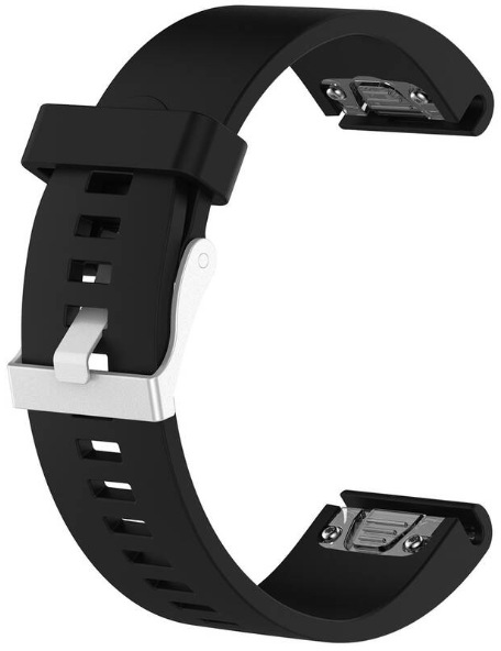 Řemínek FIXED Silicone Strap na Garmin QuickFit 20 mm - černý