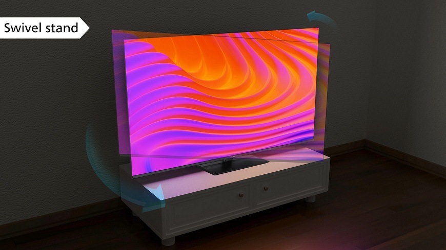 Televize JVC LT-55VGQ8435, středový otočný stojan