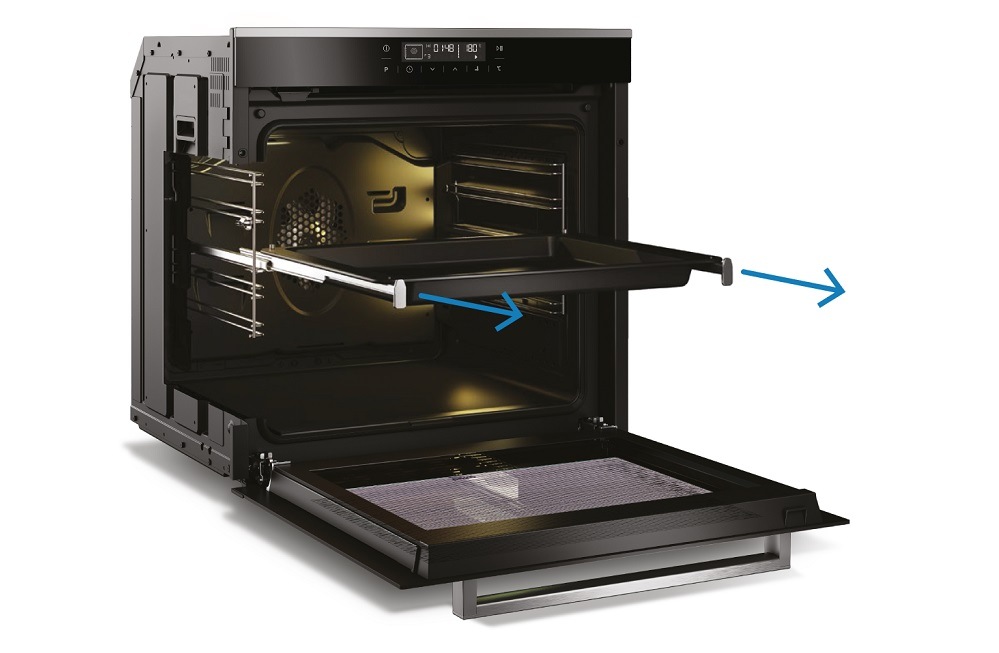 Trouba vestavná Beko BBIE123001XD, nerezová, teleskopické výsuvy 