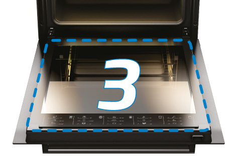 Sporák K60 Beko FBM62330GWDTN, bílý, trojité sklo
