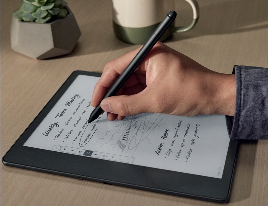 Amazon Kindle Scribe 2022 64 GB + prémiové pero (B09BRW6QBJ), šedá