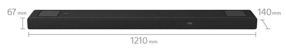 Soundbar Sony HT-A5000, rozměry