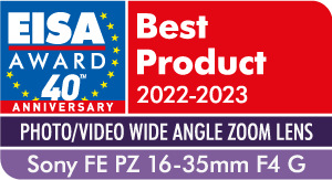 Objektiv FE PZ 16-35mm F4 G ocenění EISA