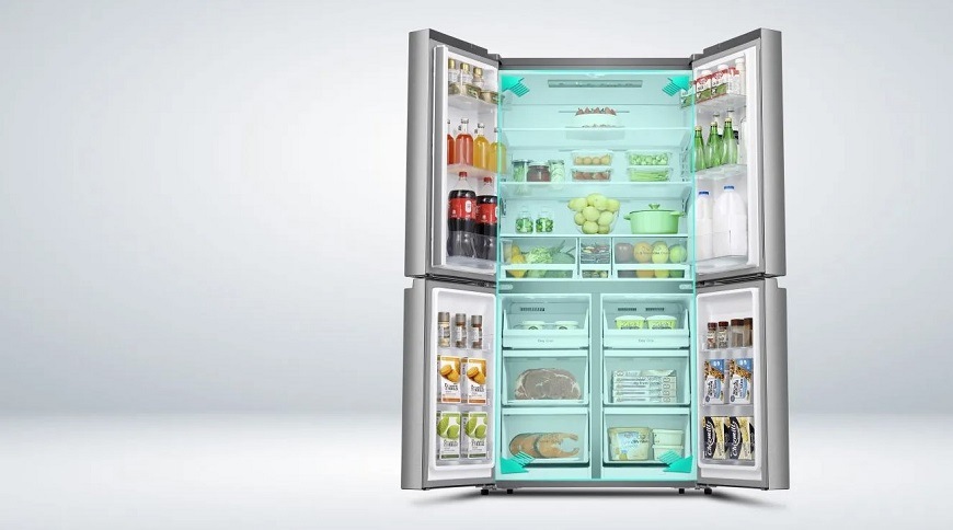Americká chladnička Hisense RQ5P470SAIE, šedá, 483 l