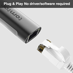 Redukce tomtoc USB-C (Thundebolt 3) / RJ45 