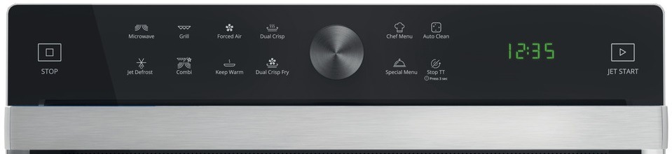 Mikrovlnná trouba Whirlpool MWSC 833 SX, nerez, detail ovládacího panelu