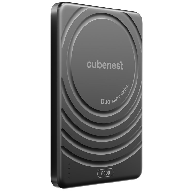 Powerbank CubeNest SlimDual MagSafe 5000 mAh - černá