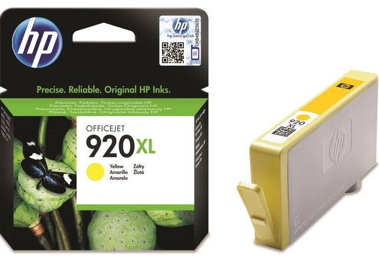 Inkoustová náplň HP 920XL, 700 stran - žlutá
