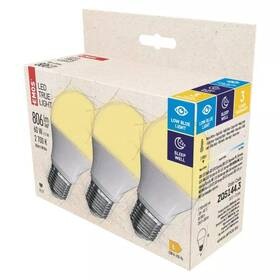 Žárovka LED EMOS klasik, 7,2W, E27, teplá bílá, 3 ks (ZQ51443)