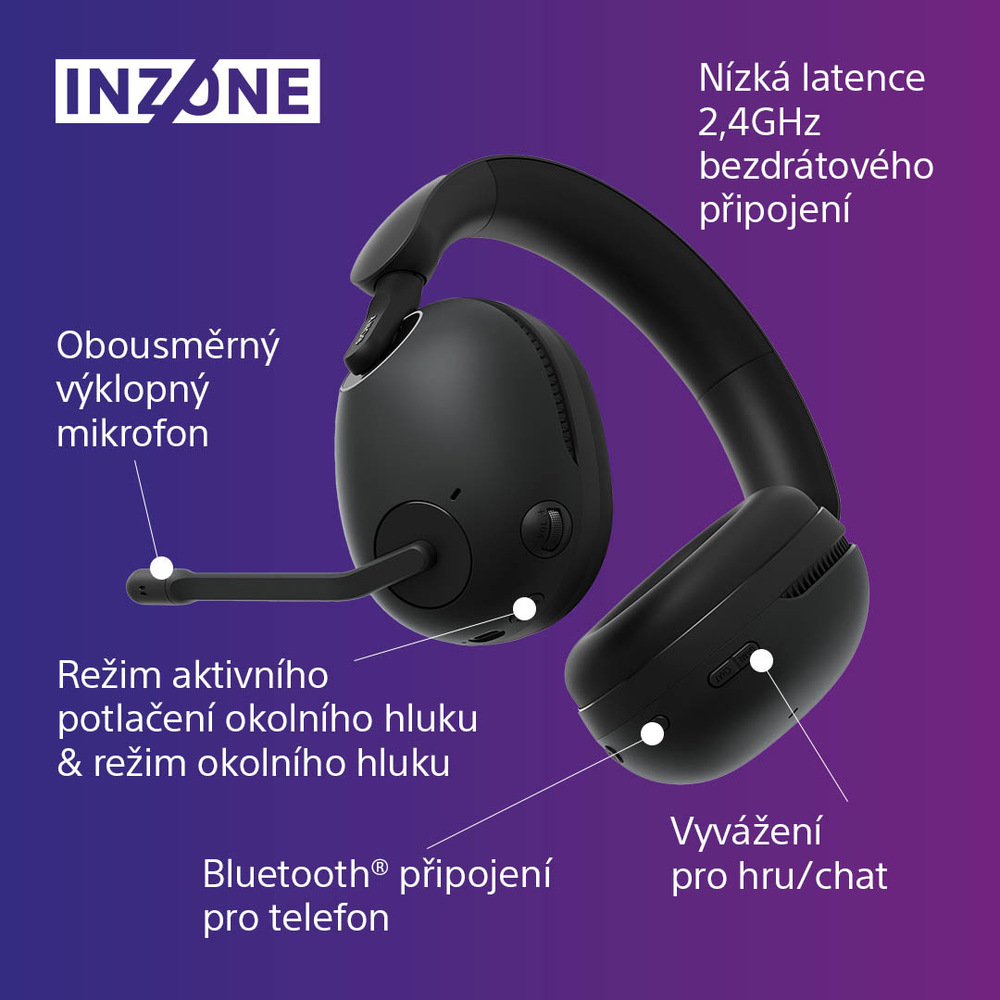  Sony Inzone H9, černá
