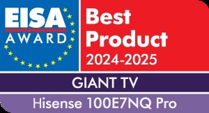 Televize Hisense 100E7NQPRO, ocenění EISA