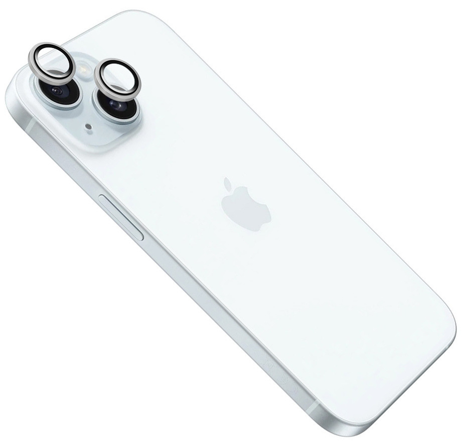 FIXED Camera Glass na Apple iPhone 15 Pro/15 Plus, stříbrná