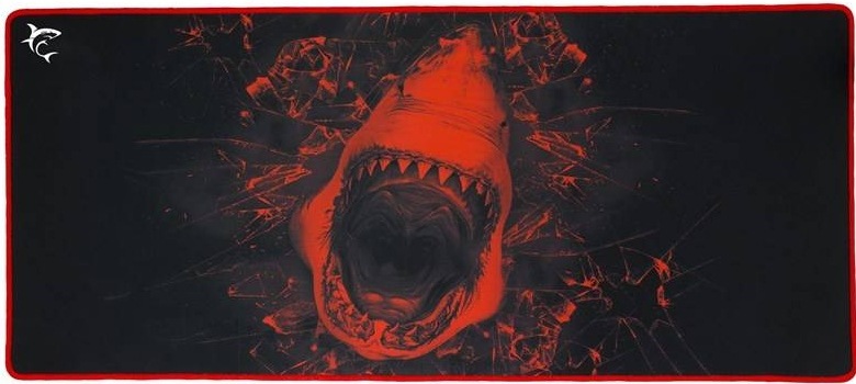 White Shark SKYWALKER XL, 80 × 35 cm, černá/červená