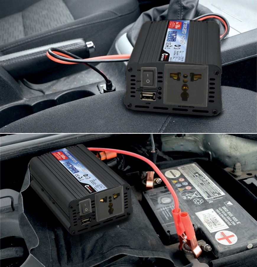 Měnič napětí Compass 07111 12/230V 550W + USB