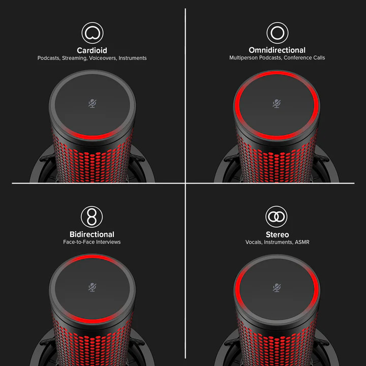 HyperX QuadCast 2, černá