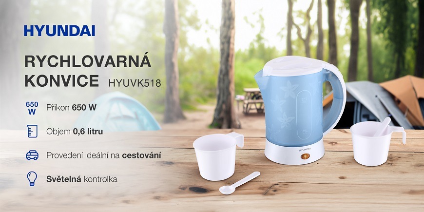 cestovní rychlovarná konvice Hyundai 